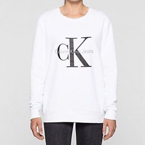 Calvin Klein white sweatshirt